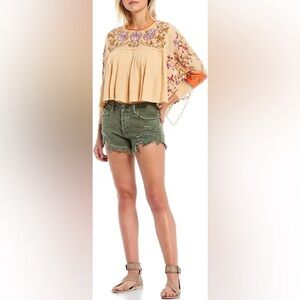 Free People Loving Good Vibrations Shorts